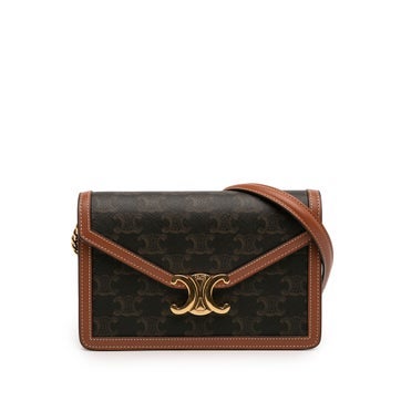 Triomphe Coated Canvas Margo Wallet on Chain