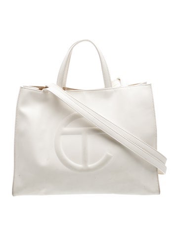 Telfar Vegan Leather White Shopping Medium
