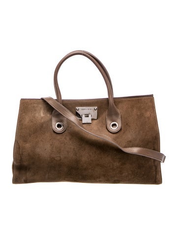 Suede Top Handle Bag