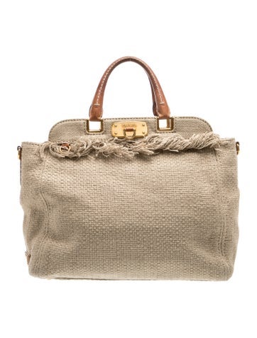 Canvas Fringe Lino Tote