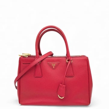 Lambskin Small Galleria Double Zip Tote