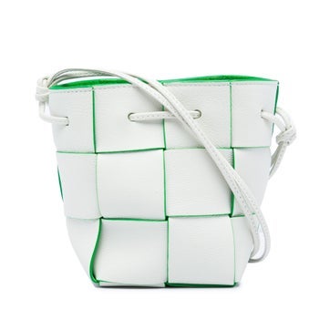 Bottega Veneta Mini Nappa Leather Maxi Intrecciato Cassette Bucket Bag