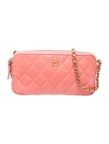 Double Zip Clutch w/ Chain