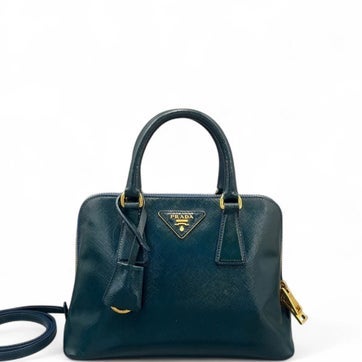 Vitello Leather Promenade Top Handle Bag Small