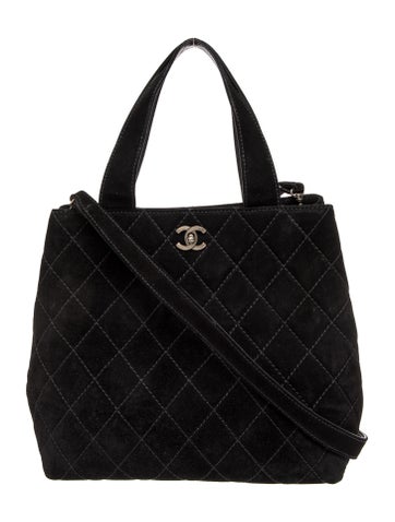 Suede Quilted CC Tote