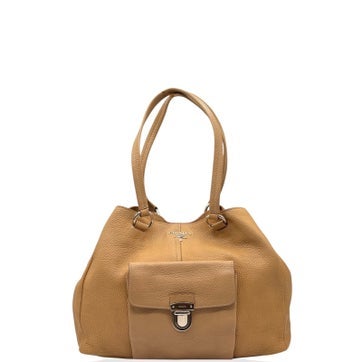 Calfskin Front Pocket Tote Bag