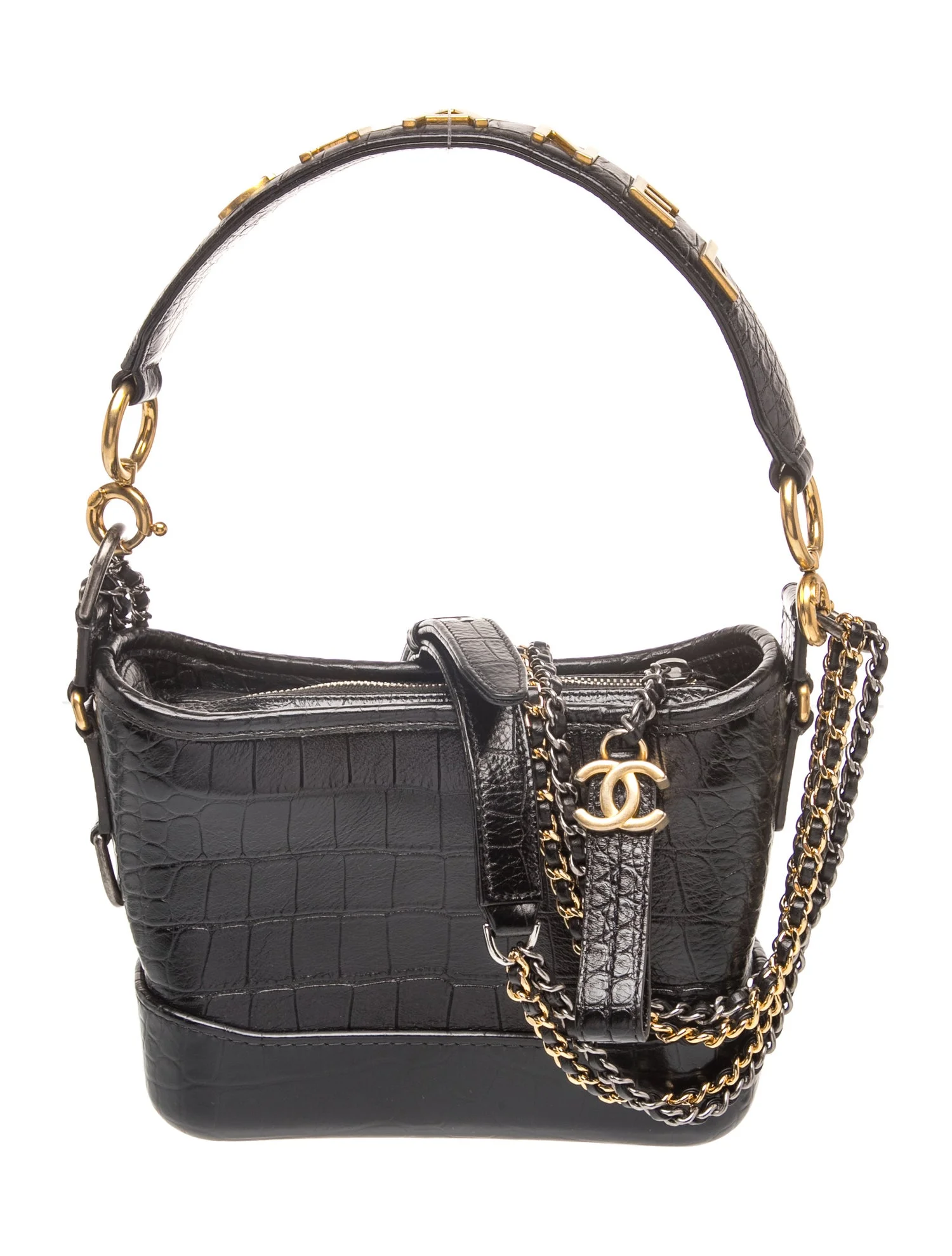 Small Embossed Logo Strap Gabrielle Hobo