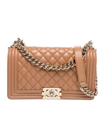 Quilted Caviar Medium Boy Flap Bag