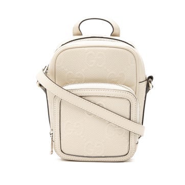 Mini GG Embossed Perforated Calfskin Satchel