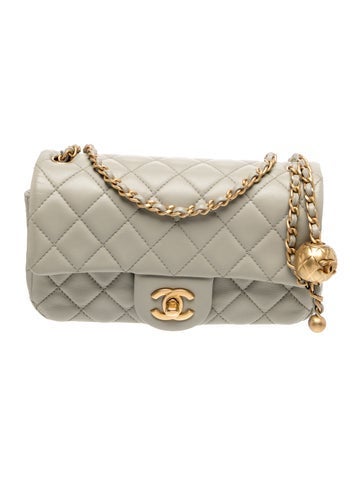 Pearl Crush Rectangular Mini Flap Bag