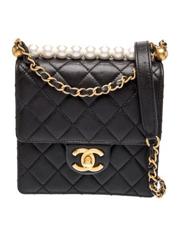 Small Chic Pearls Flap Bag