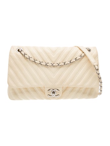 Medium Double Stitch Chevron Flap Bag