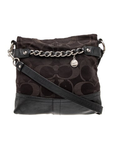 Canvas Signature Sateen Chain Duffle Convertible Bag
