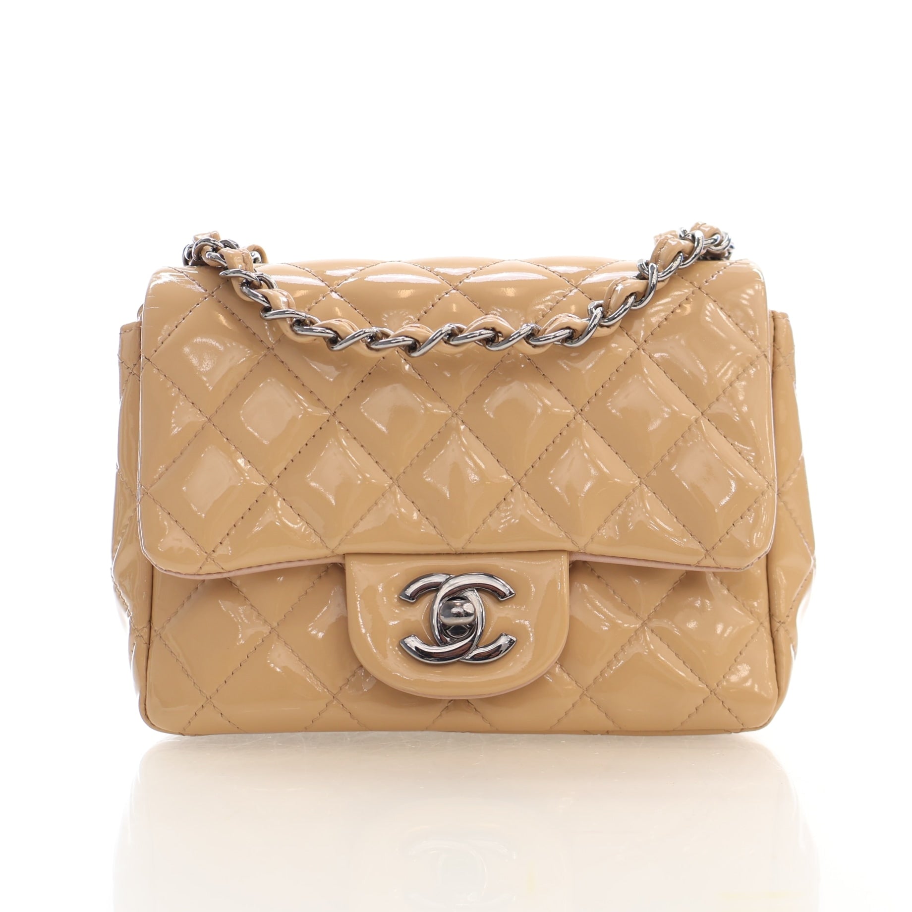 Chanel Mini Patent Square Classic Flap Bag