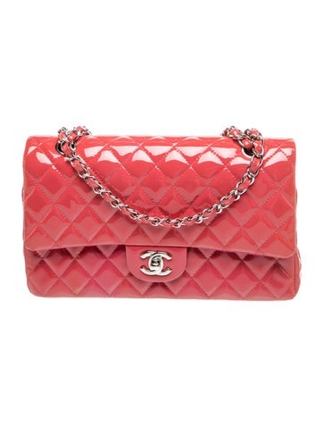 Medium Classic Patent Double Flap Bag