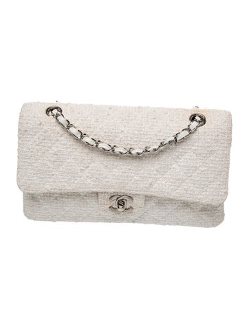 Classic Medium Tweed Double Flap Bag