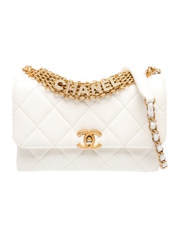 CC Crystal Logo Small Flap Bag