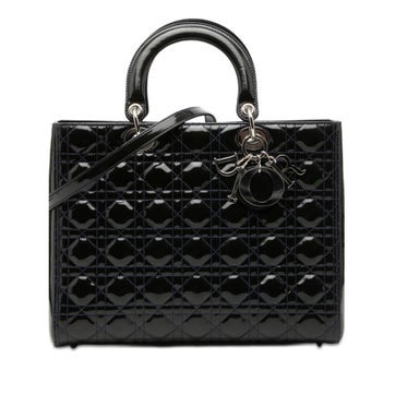 Large Patent Leather Cannage Lady Dior