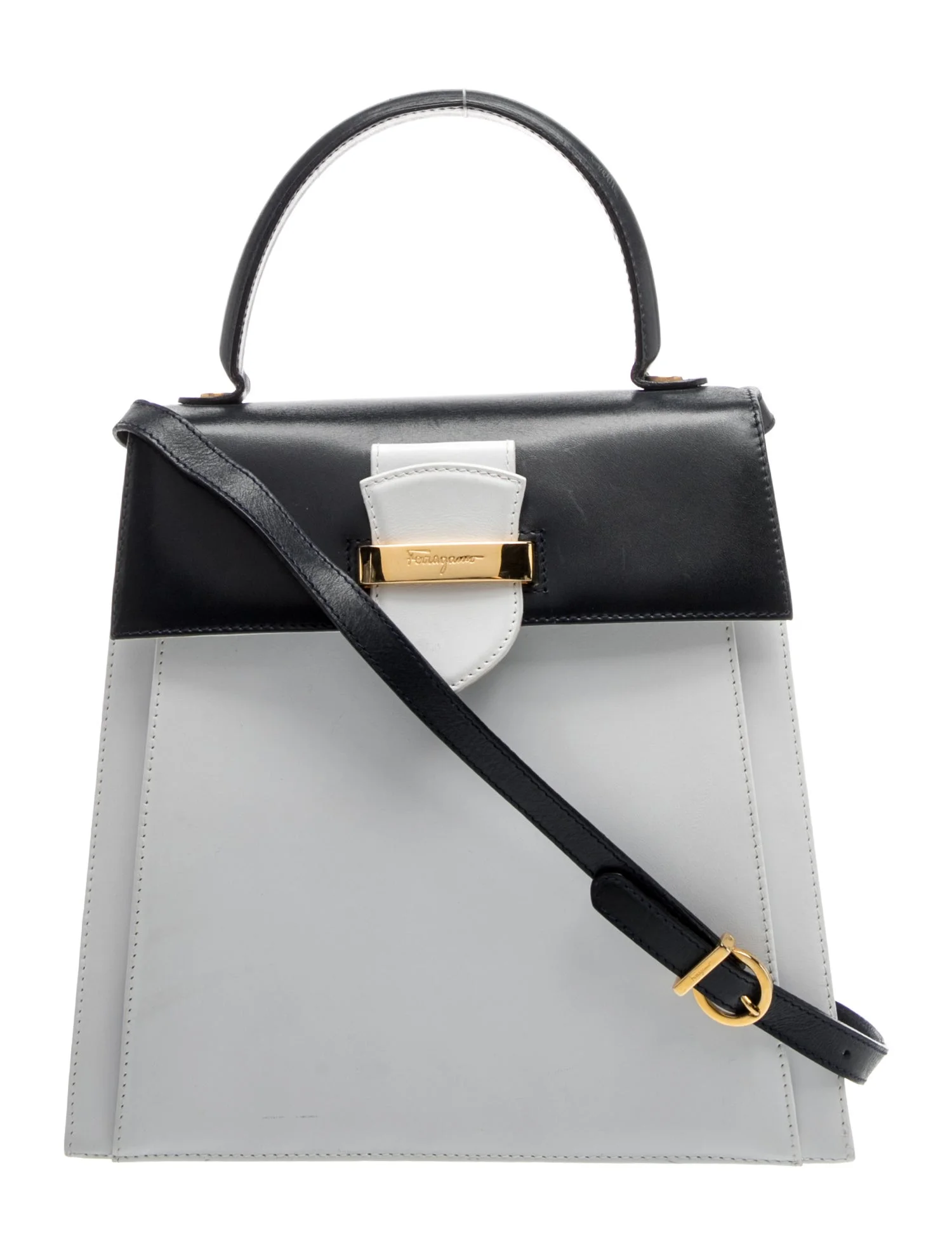 Ferragamo Leather Top Handle Bag
