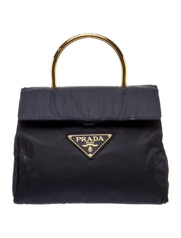 Tessuto Nylon Top Handle Bag