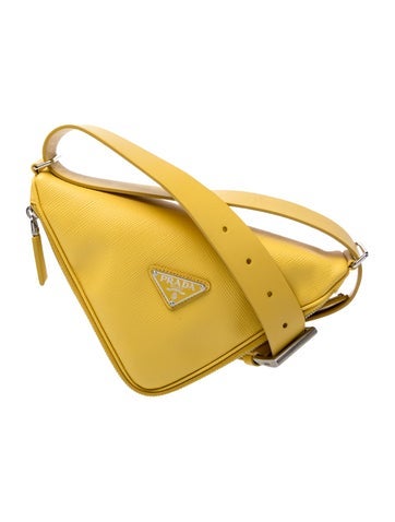 Saffiano Cuir Leather Saffiano Leather Triangle Bag