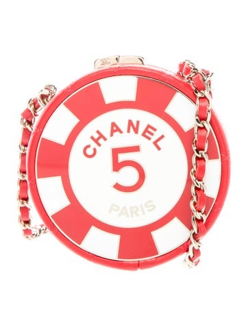 Poker Face Minaudiere Clutch w/ Chain