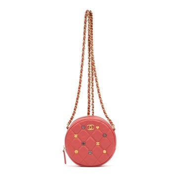 Leather Ltd. Ed. Charms Mini Round Clutch null