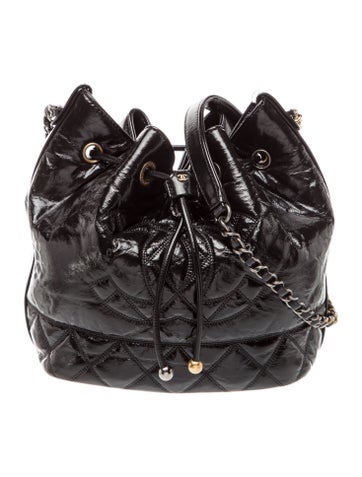 Quilted Drawstring Bucket Bag