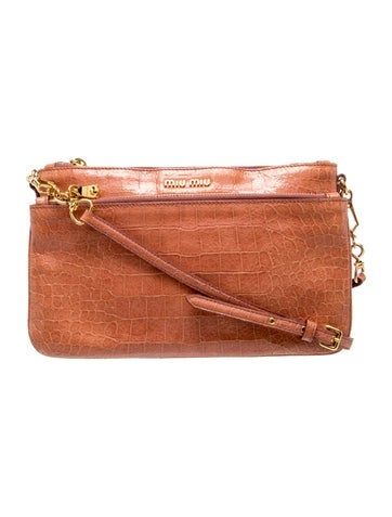 Embossed Leather Crossbody Bag