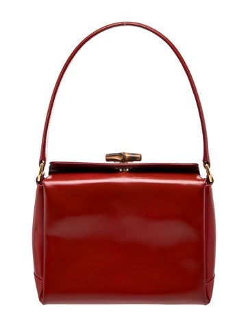 Bamboo Top Handle Bag Small Vintage
