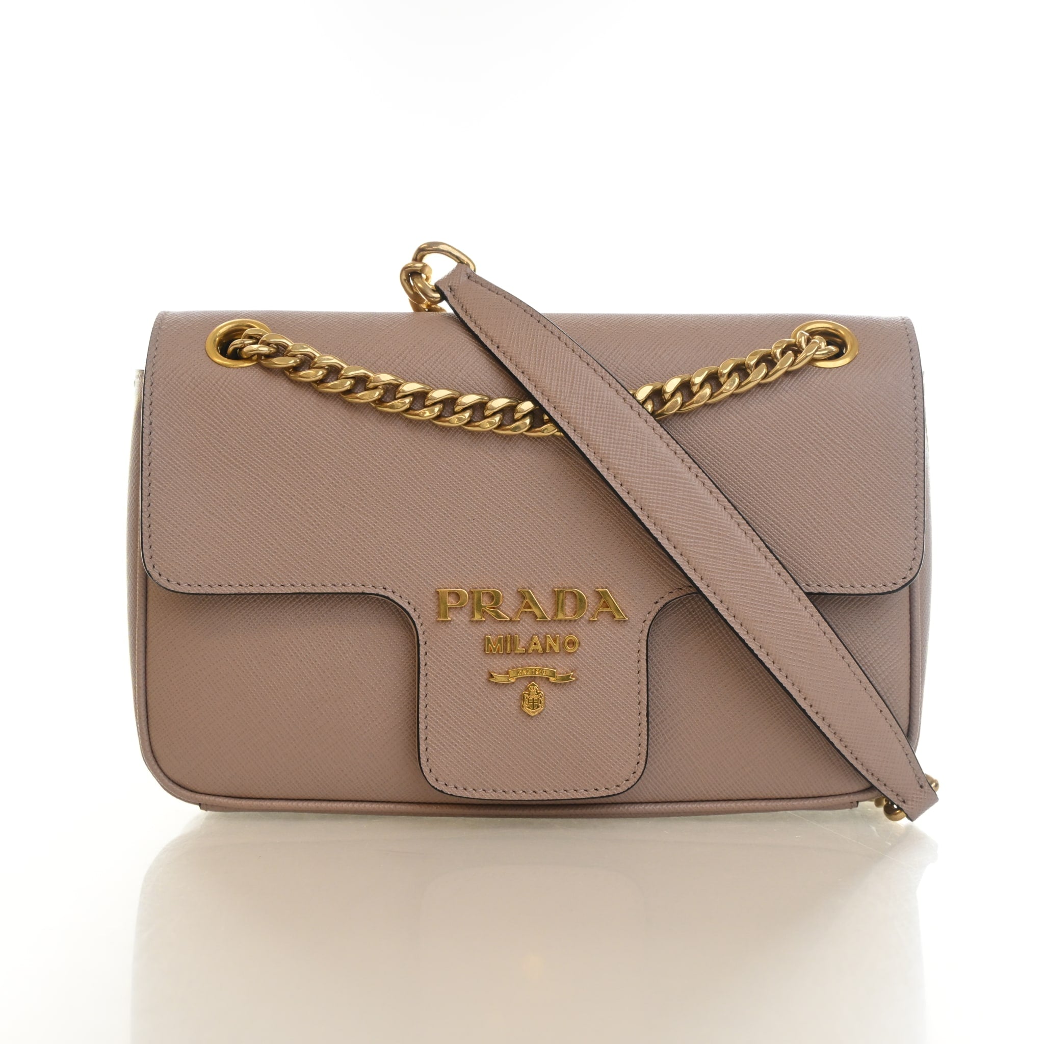 Prada Saffiano Flap Shoulder Bag
