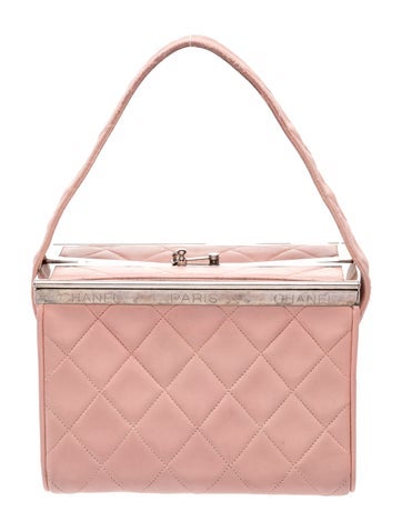Quilted Vanity Box Handle Bag