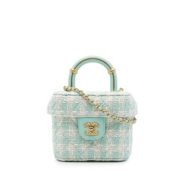 Mini Tweed Crush Top Handle Bag