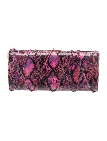 Embossed Leather Clutch