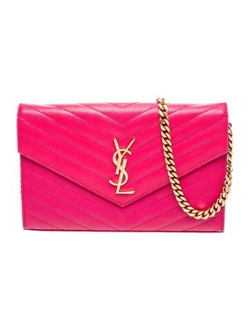 Chevron Cassandre Envelope Chain Wallet Small