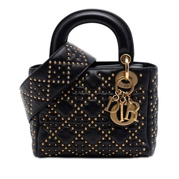 Mini Lambskin Cannage Studded Supple Lady Dior