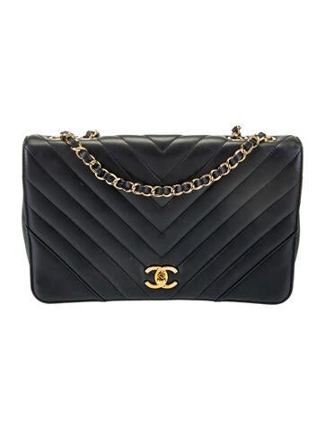 Chevron Statement Flap Bag