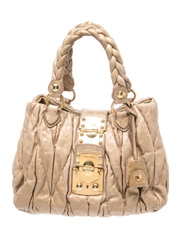Miu Miu Leather Top Handle Bag