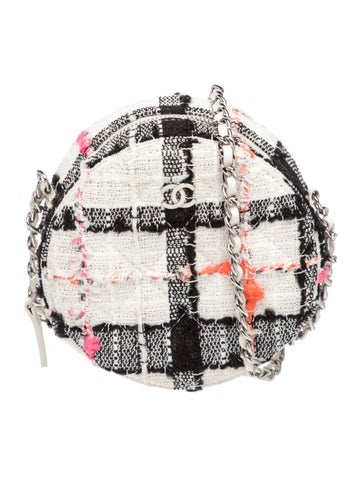 Tweed Round Clutch w/ Chain