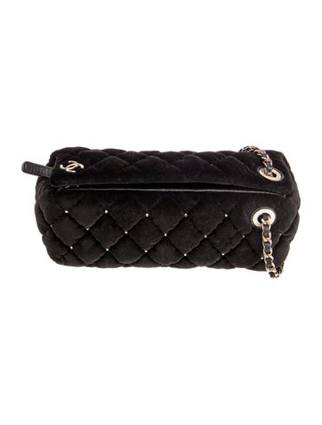 Quilted Crystal Clutch on Chain