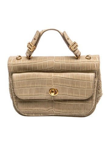 Intrecciato Bottega veneta Crocodile Handle Bag