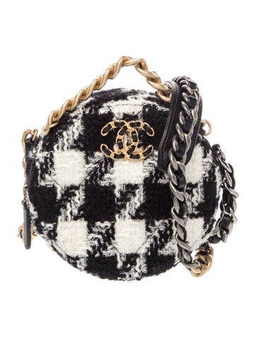 Tweed 19 Round Clutch w/ Chain Pouch