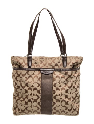 Monogram Signature Stripe Tote Mini