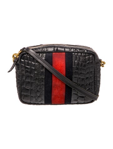 Embossed Leather Crossbody Bag