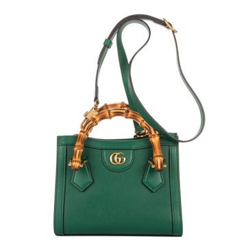 Leather Mini Diana Bamboo Tote