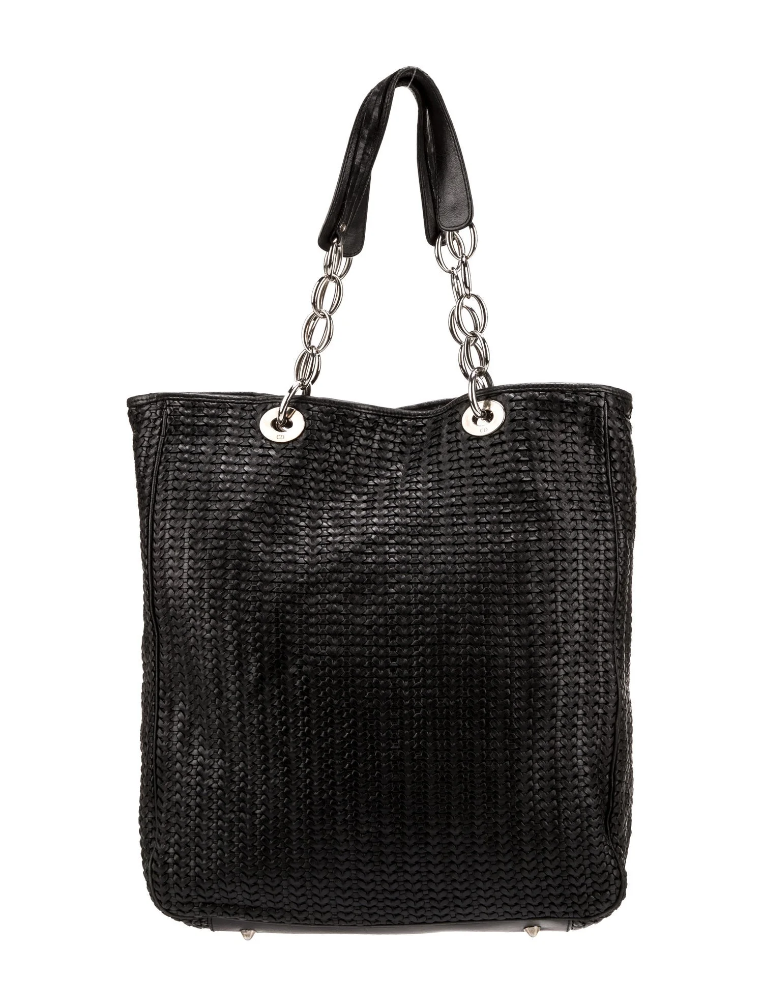 Large Lady Dior Woven Soft Shopping Tote