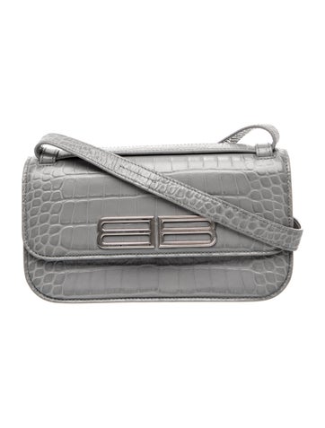 Embossed Leather Shoulder Bag