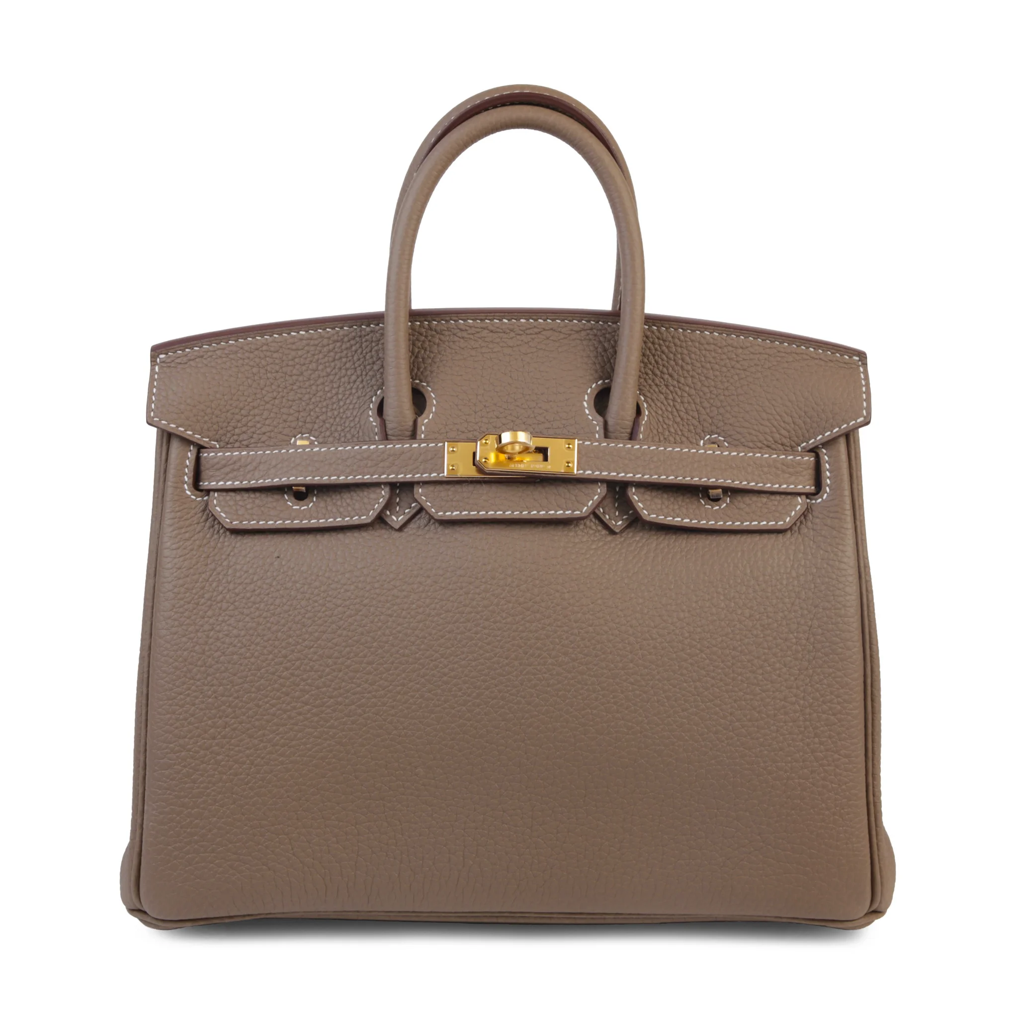 Unused ( Rank NS ) HERMÈS Birkin 25 Etoupe (18) Togo Gold hardware G (2026)