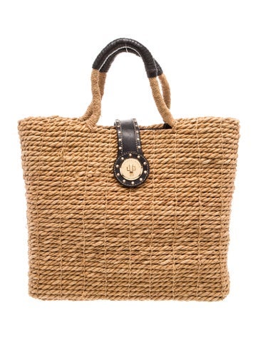 Straw Top Handle Bag