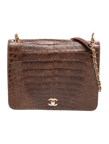 CC Alligator Single Flap Bag